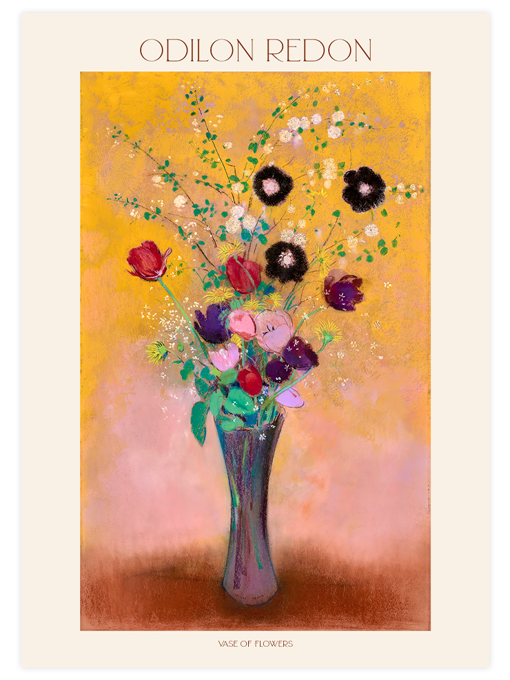 Odilon Redon Vase of Flowers - Art Print Ürün ana görseli