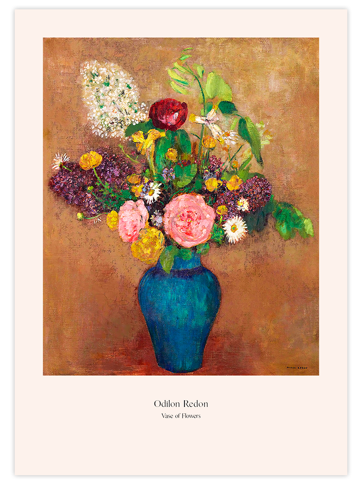 Odilon Redon Vazodaki Çiçekler - Art Print