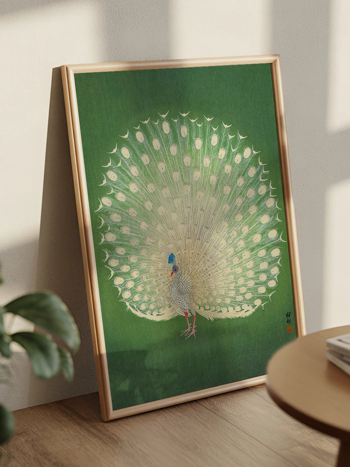 Ohara Koson Peacock - Art Print  Poster
