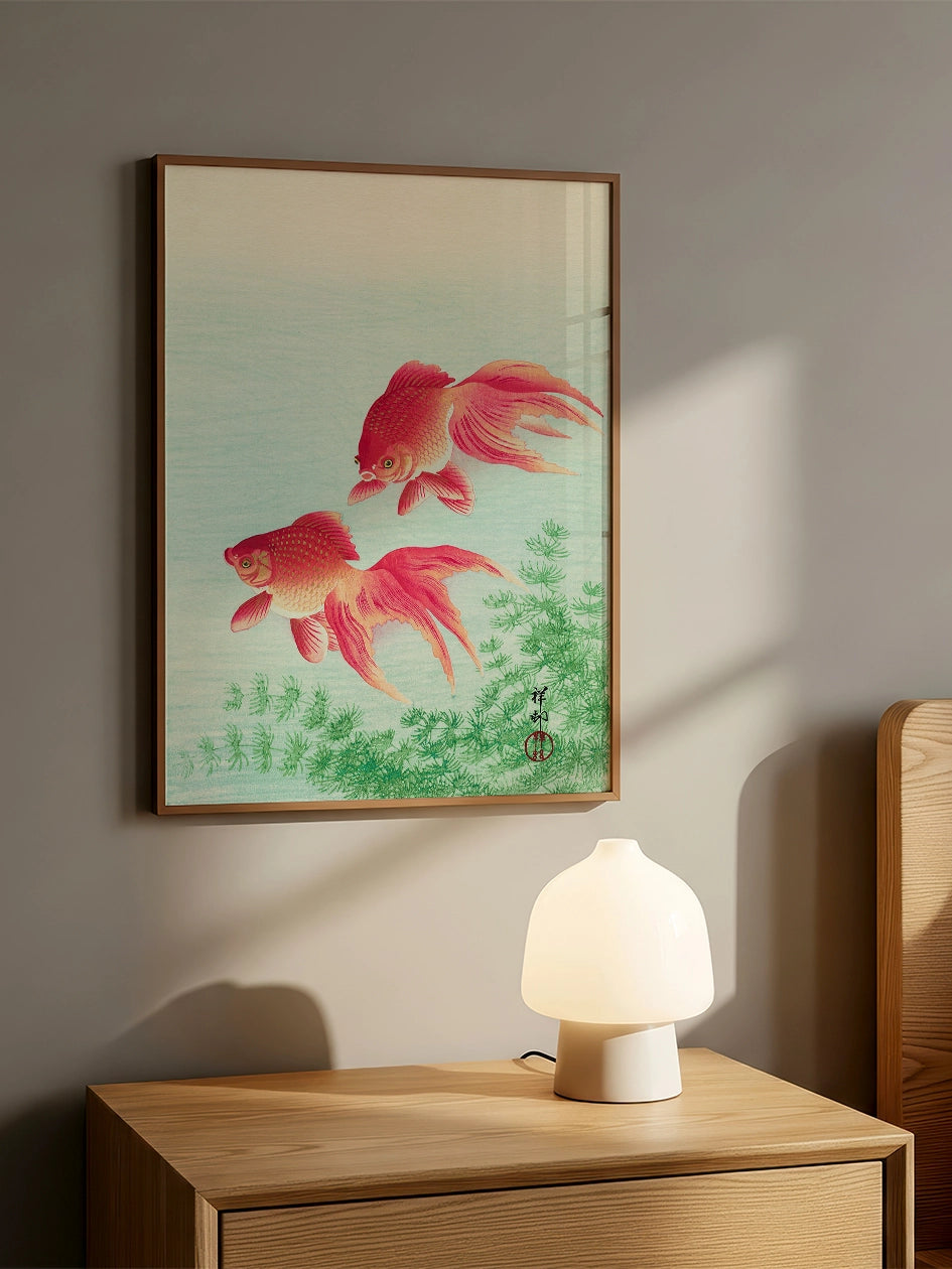 Ohara Koson, Two Goldfish - Art Print Ürün ikincil görseli