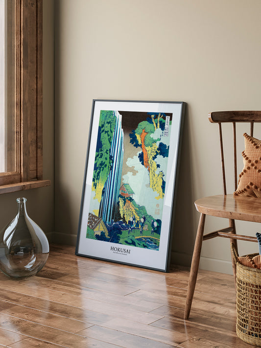 Hokusai Ono Waterfall Poster - Giclée Baskı