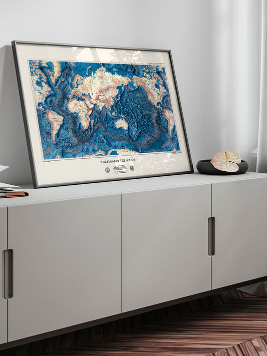 Vintage The Floor of the Oceans - Art Print