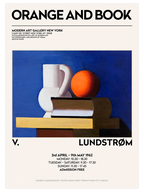 Vilhelm Lundstrom Orange And Book Afiş - Art Print