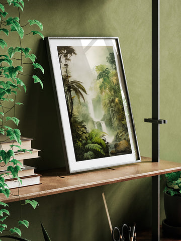 Vintage Tropikal Orman - Art Print