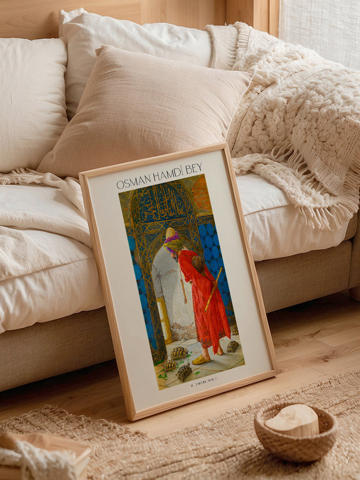 Osman Hamdi Bey Kaplumbağa Terbiyecisi - Art Print  Poster