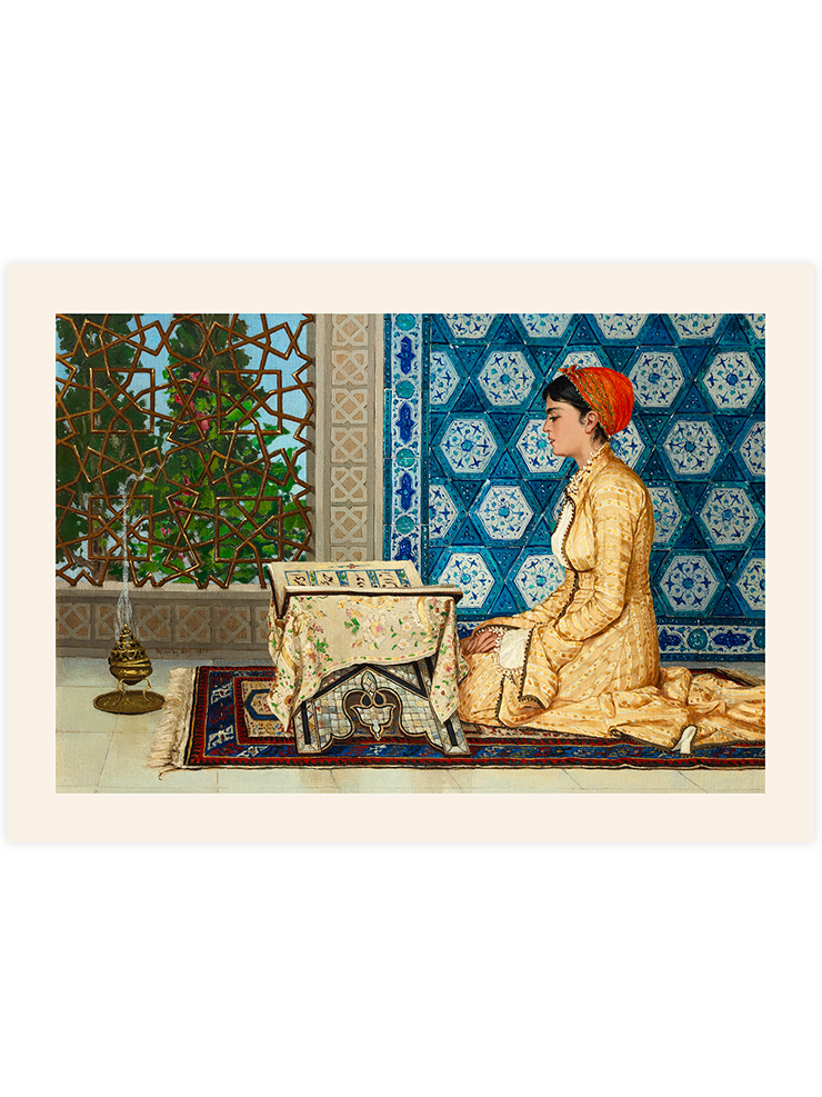 Osman Hamdi Bey Kur'an Okuyan Kız - Art Print Ürün ana görseli