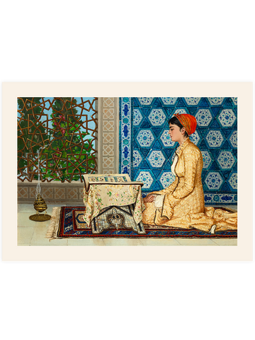 Osman Hamdi Bey Kur'an Okuyan Kız - Art Print