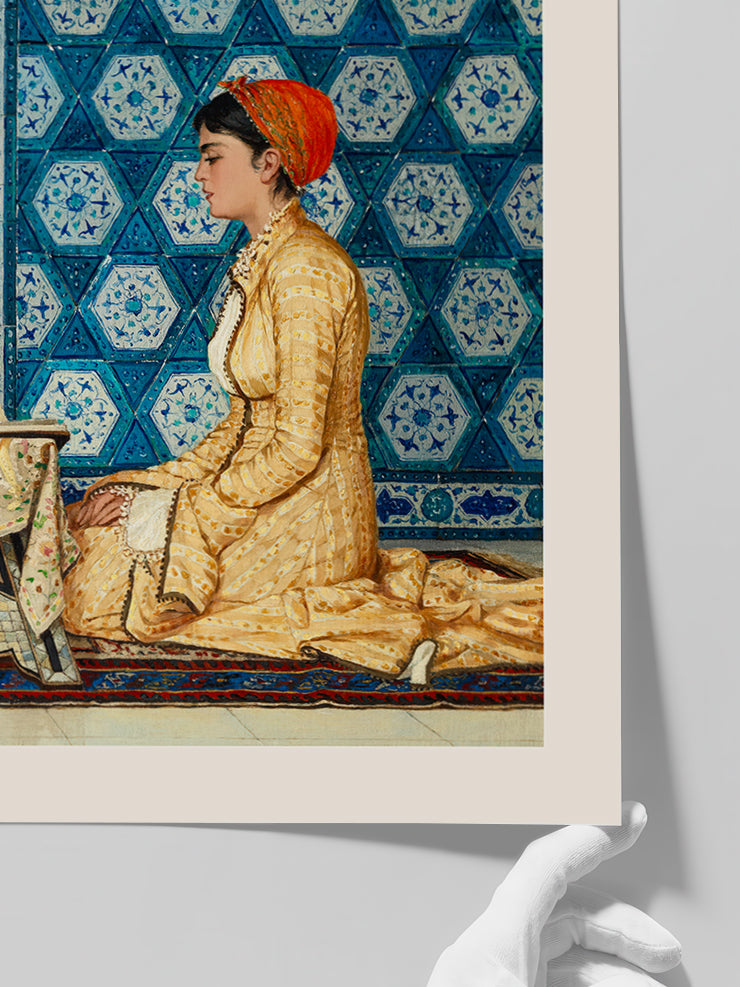 Osman Hamdi Bey Kur'an Okuyan Kız - Art Print  Poster