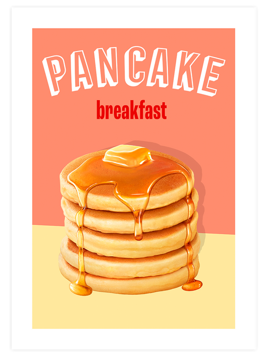 Pancakes & Honey Poster - Giclée Baskı