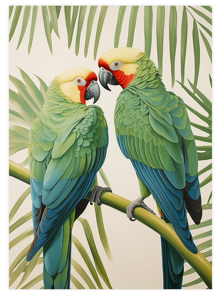 Papağan Çifti - Art Print Ürün ana görseli
