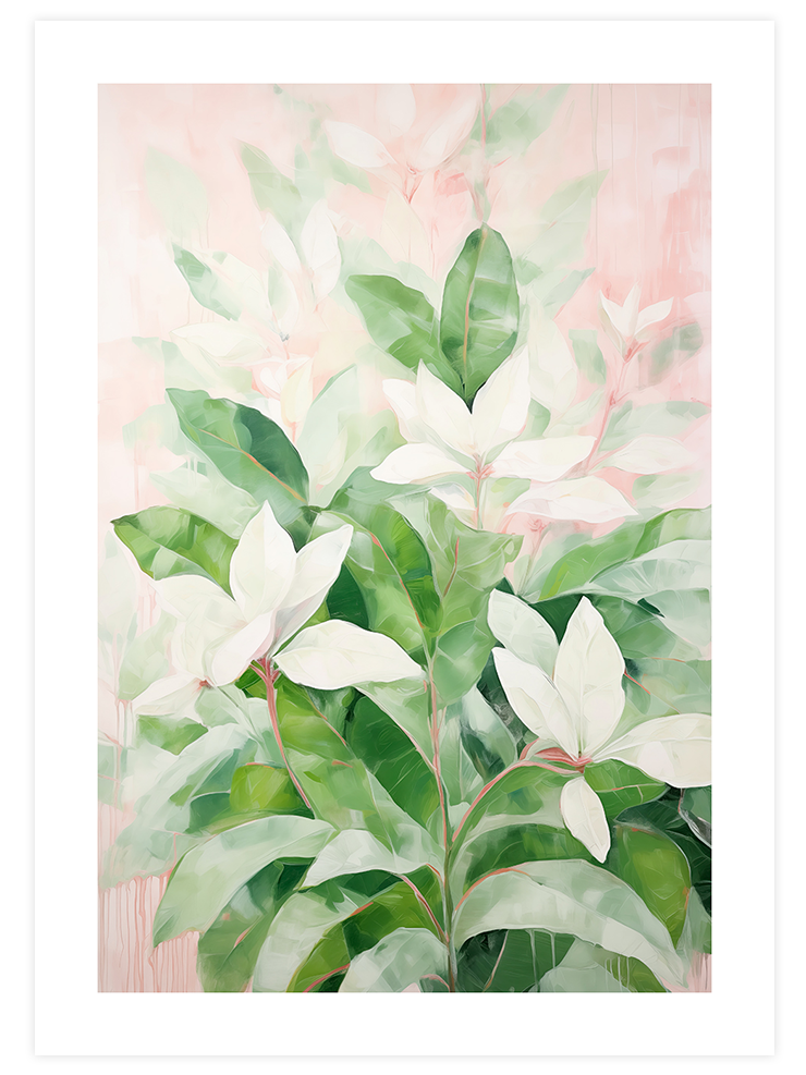 Pastel Leaves - Art Print