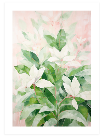 Pastel Leaves - Art Print