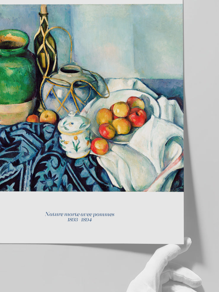 Cezanne Nature Morte With Apples - Art Print  Poster