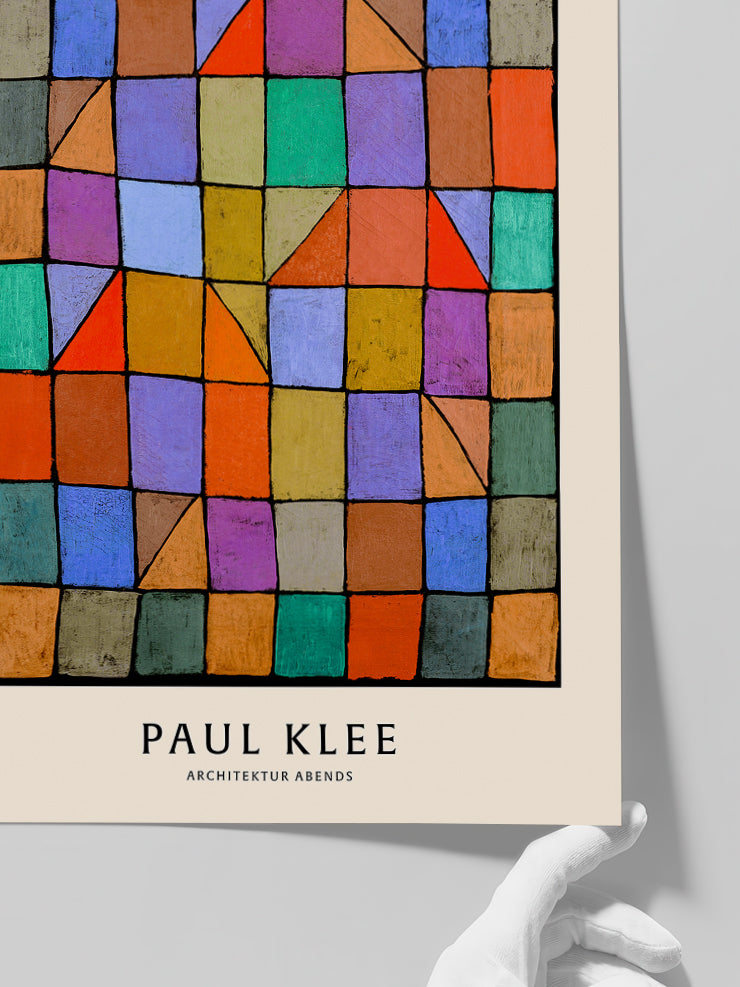 Klee Architecture in the Evening - Art Print  Poster