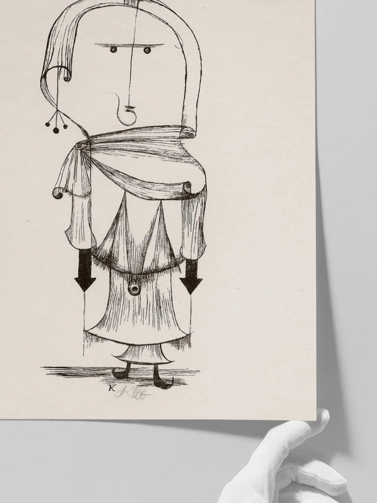 Witch with a Comb - Art Print