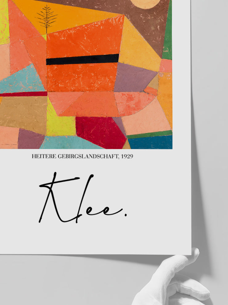 Klee Joyful Mountain Landscape - Art Print