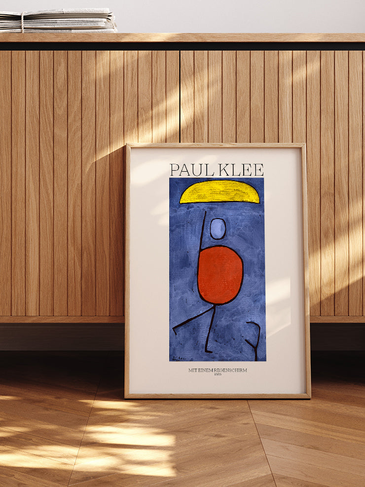 Paul Klee With an Umbrella | Sanat Posteri