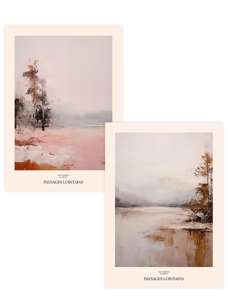 Paysages - Poster Seti Duo Sanatsal Poster
