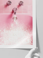 Chic Pink Bath - Art Print
