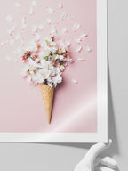 Çiçekli Dondurma - Art Print