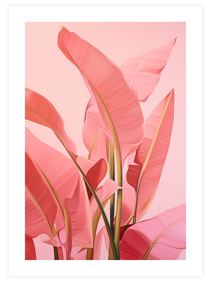 Pembe Muz Ağacı - Art Print Sanatsal Poster
