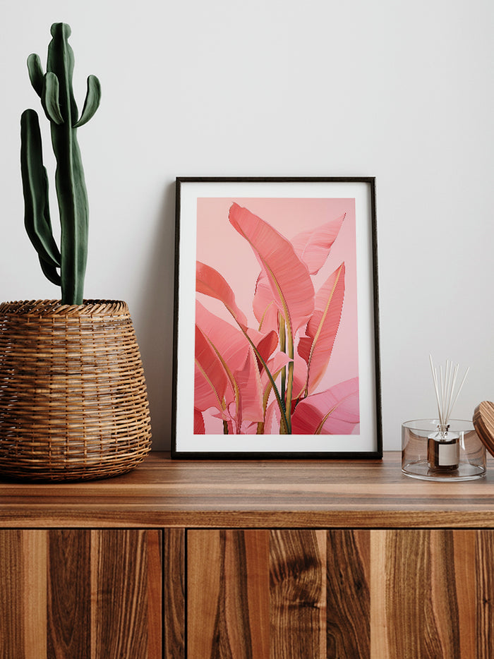 Pembe Muz Ağacı - Art Print  Poster