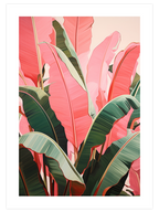 Pembe Yeşil Muz Ağacı - Art Print