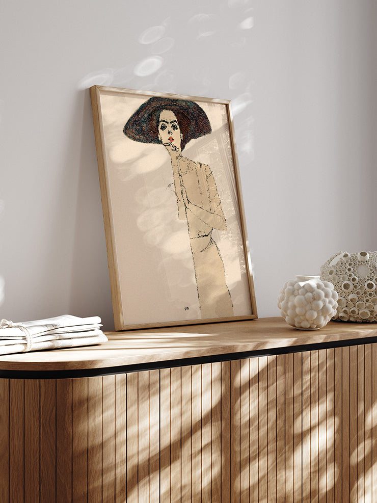 Egon Schiele Portrait of a Woman - Art Print Ürün ikincil görseli