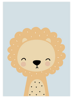 Neşeli Kedi & Aslan - Poster Seti Duo