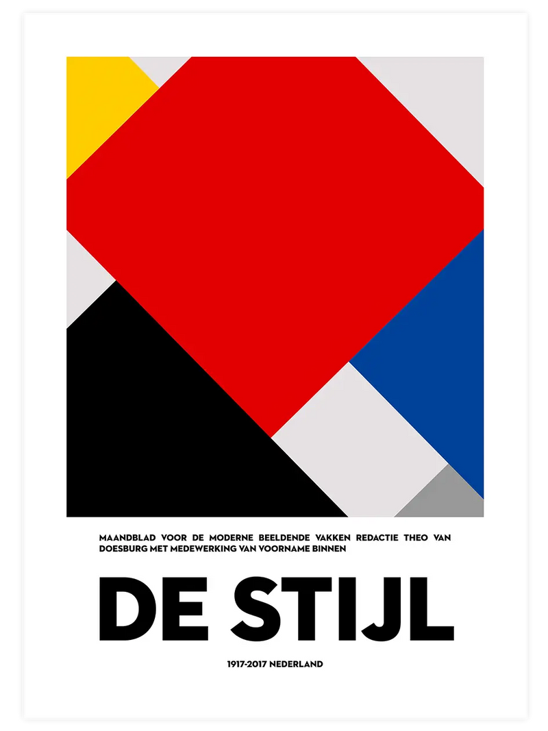 De Stijl Afiş - Art Print Ünlü Ressamlar Poster