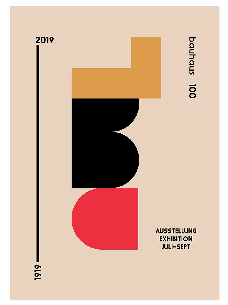 Bauhaus 100 Afiş - Art Print Ünlü Ressamlar Poster