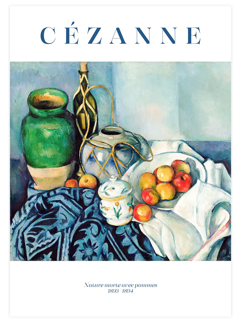 Cezanne Nature Morte With Apples - Art Print Ünlü Ressamlar Poster