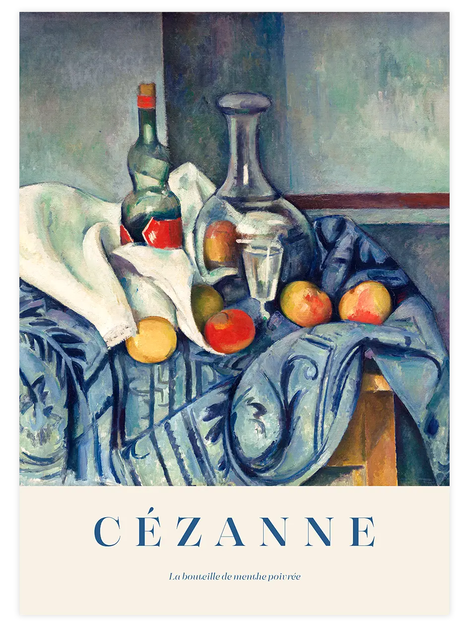 Cezanne The Peppermint Bottle - Art Print Ünlü Ressamlar Poster