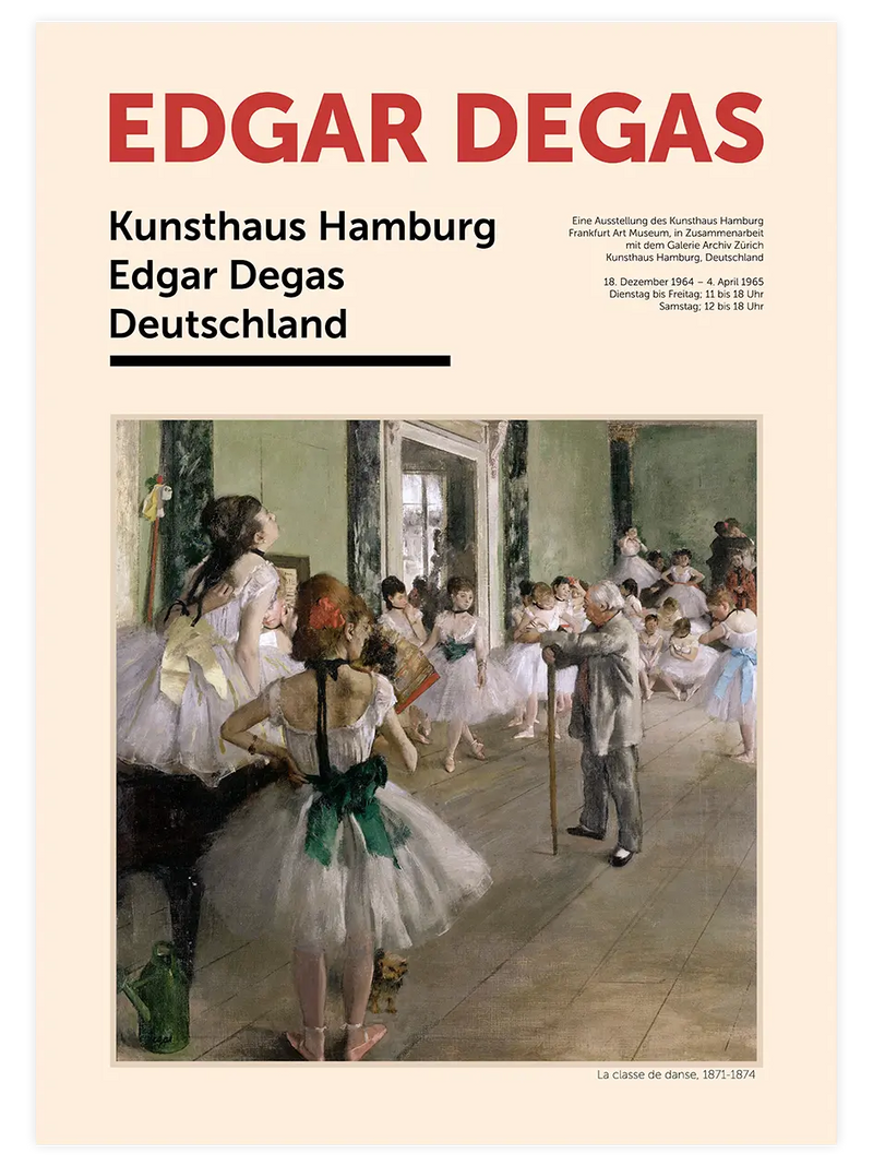 Edgar Degas Afiş N1 - Art Print Ünlü Ressamlar Poster
