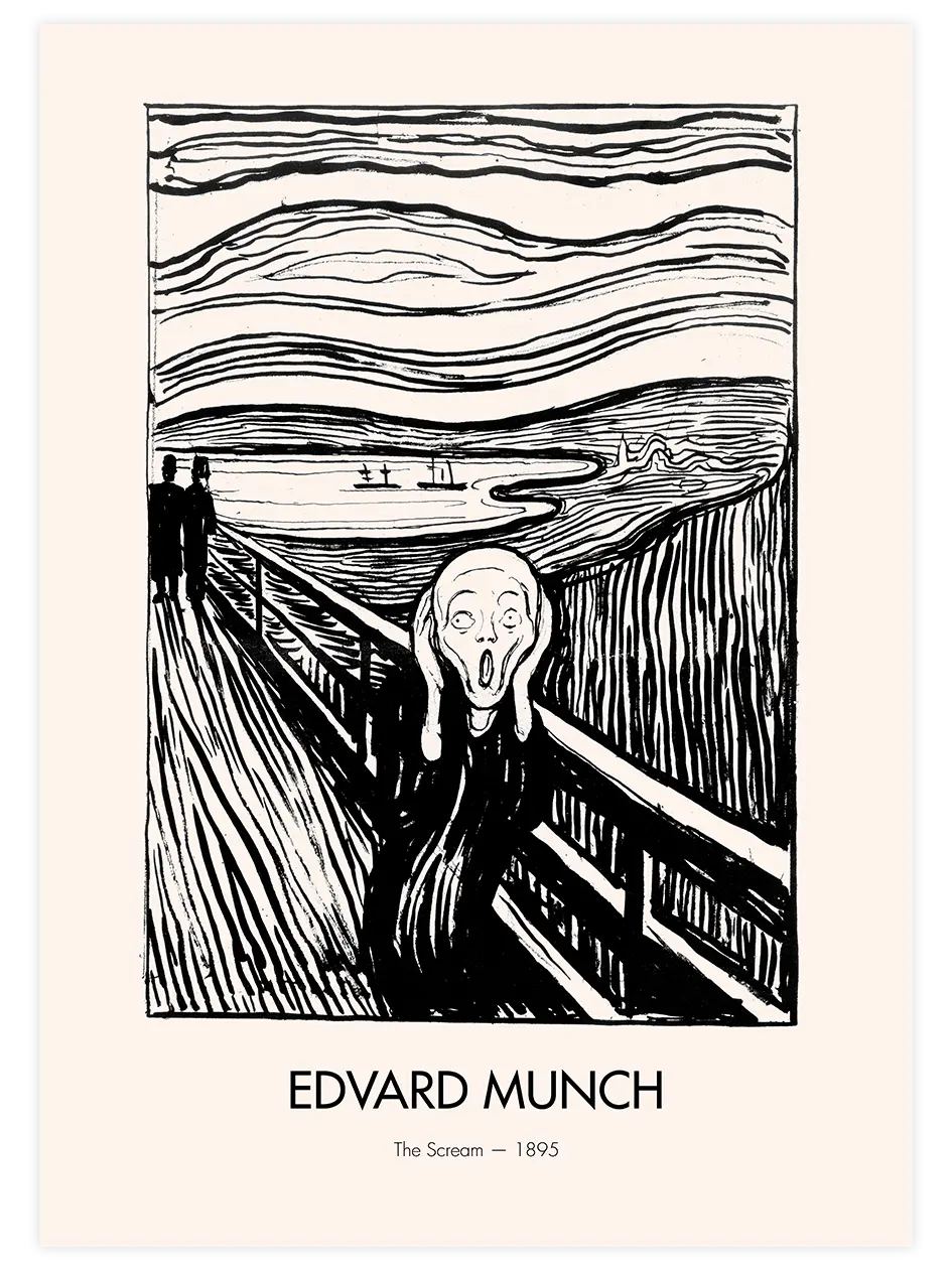 Edvard Munch Scream (Çığlık) - Art Print Ünlü Ressamlar Poster