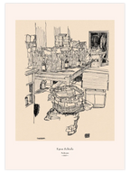 Egon Schiele Packing Room Sketch - Art Print