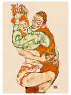 Egon Schiele Lovemaking - Art Print