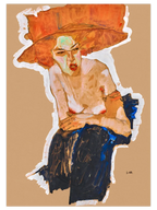 Egon Schiele The Scornful Woman - Art Print