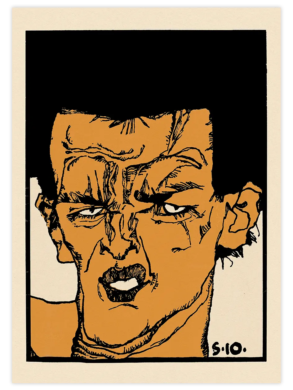 Egon Schiele Otoportre - Art Print Ünlü Ressamlar Poster