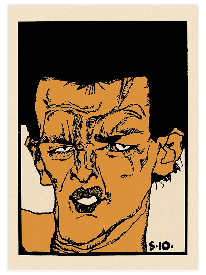 Egon Schiele Otoportre - Art Print Ünlü Ressamlar Poster