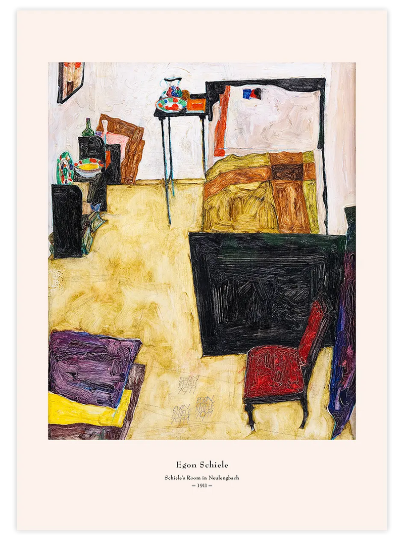Egon Schiele Schiele’s Room at Neulengbach - Art Print Ünlü Ressamlar Poster