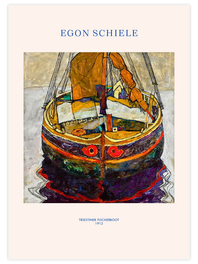 Egon Schiele Triestiner Fischerboot - Art Print Ünlü Ressamlar Poster