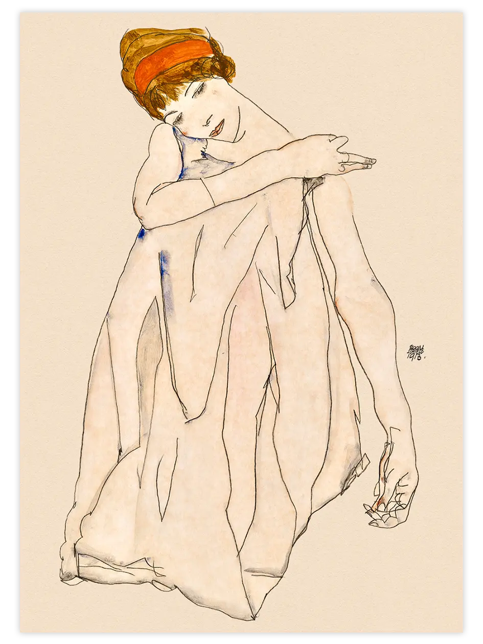 Egon Schiele Dancer - Art Print Ünlü Ressamlar Poster