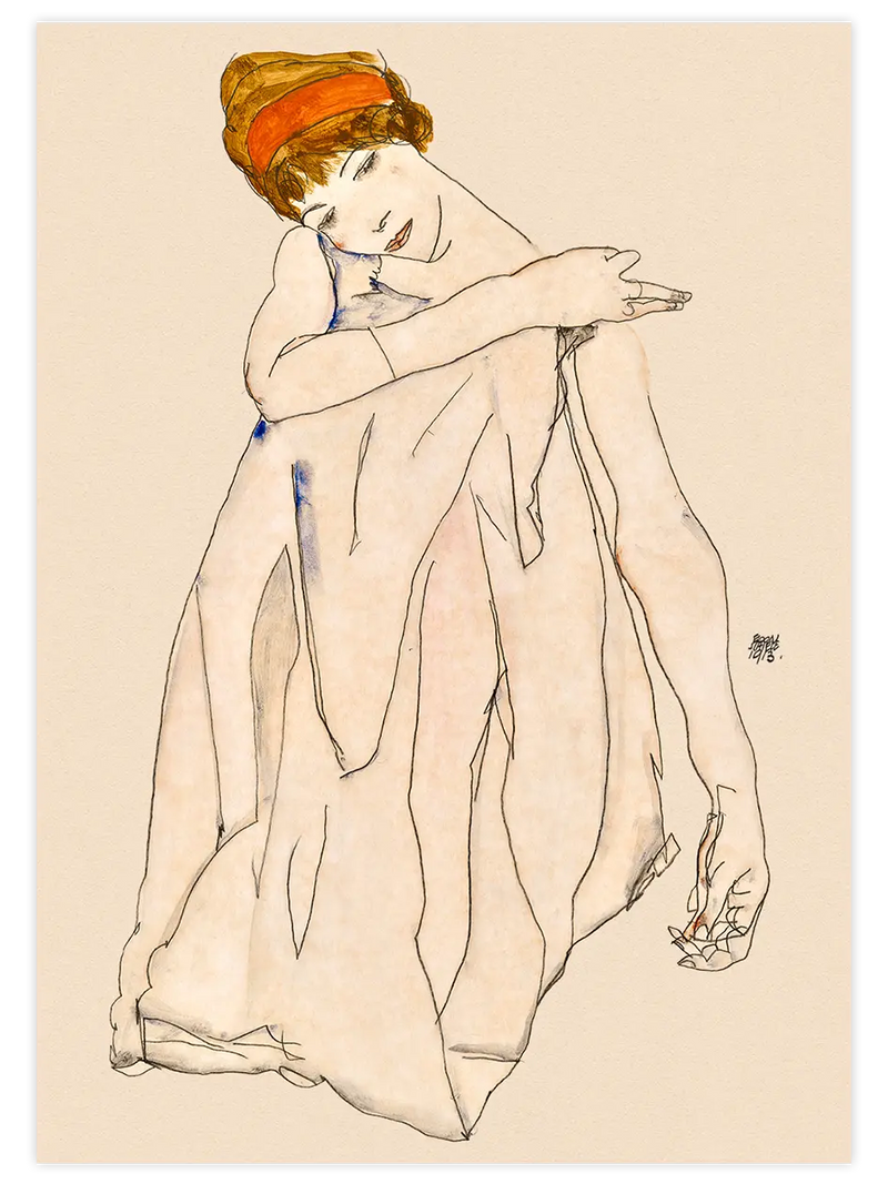Egon Schiele Dancer - Art Print Ünlü Ressamlar Poster