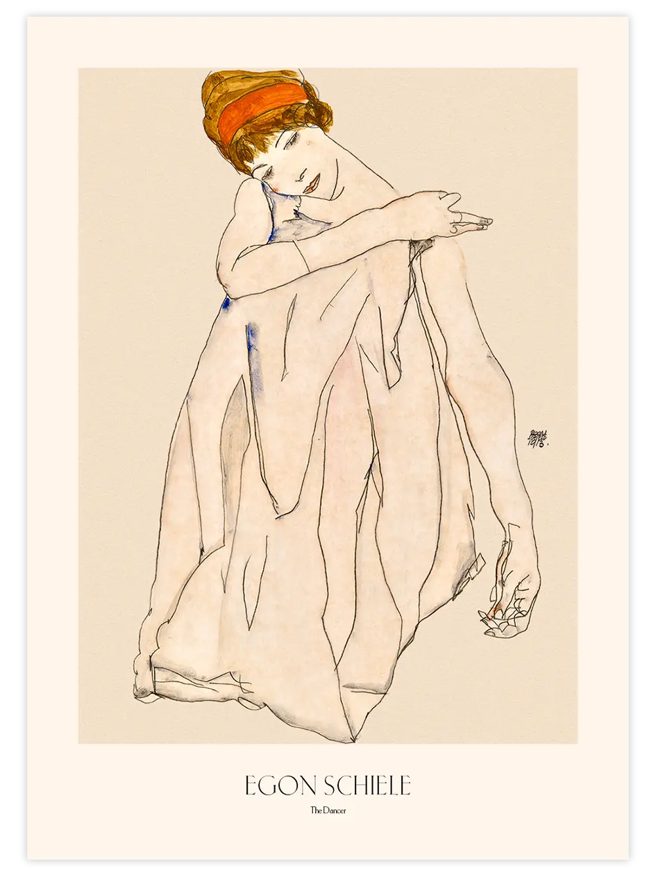 Egon Schiele Dancer - Art Print Ünlü Ressamlar Poster