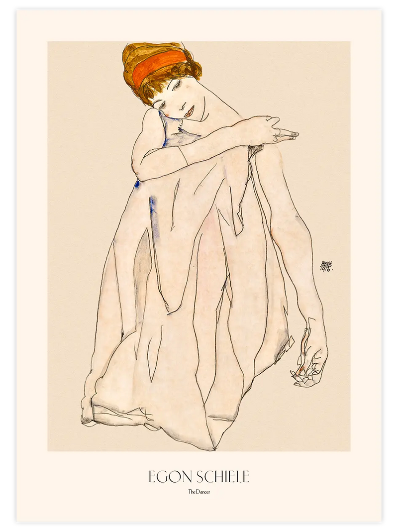 Egon Schiele Dancer - Art Print Ünlü Ressamlar Poster