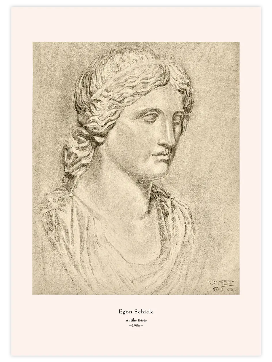 Egon Schiele Antique Bust - Art Print Ürün ana görseli