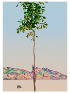 Egon Schiele Konstanz Gölü'ndeki Kestane Ağacı - Art Print