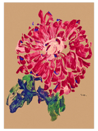 Egon Schiele Red Chrysanthemum - Art Print