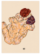 Egon Schiele Man and Woman, Hug - Art Print